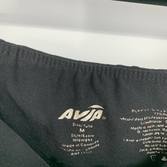 Avia Leggings Black Pull On Activewear Athletic Mid Rise Pattern - Picture 3 of 8